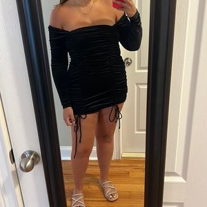 Wild fable black velvet dress NWT